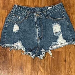 Denim shorts